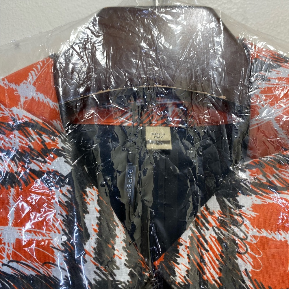 BURBERRY Scribble Check Car Coat In Bright Military Red Size 38 US (M) $4620 - Picture 10 of 15
